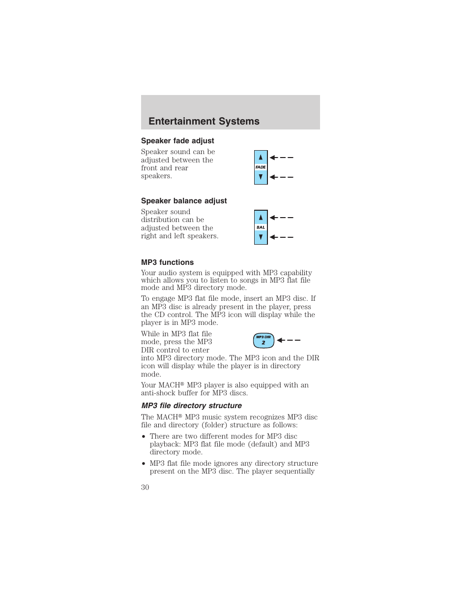 Entertainment systems | FORD 2003 Mustang v.1 User Manual | Page 30 / 256