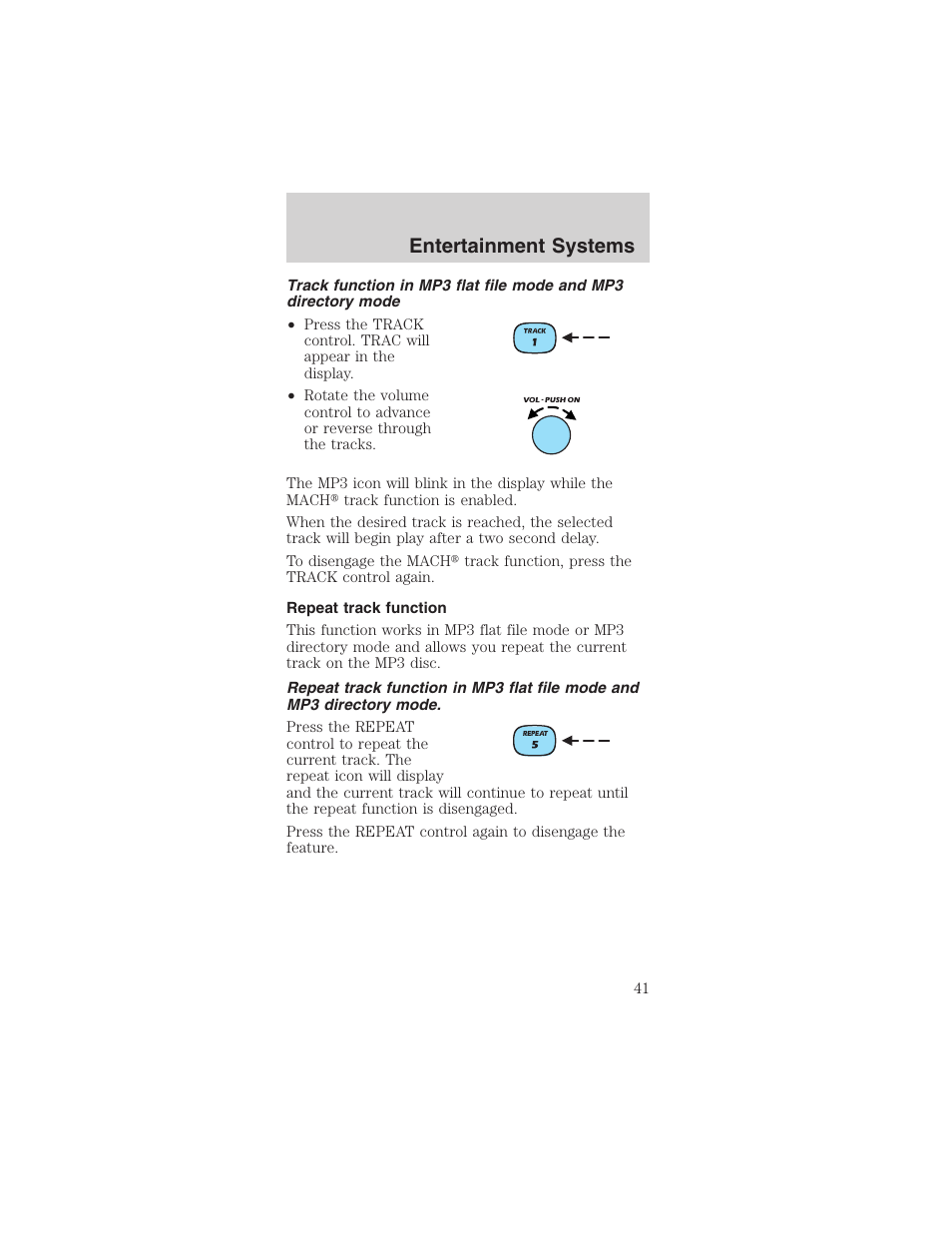 Entertainment systems | FORD 2003 Mustang v.1 User Manual | Page 41 / 256