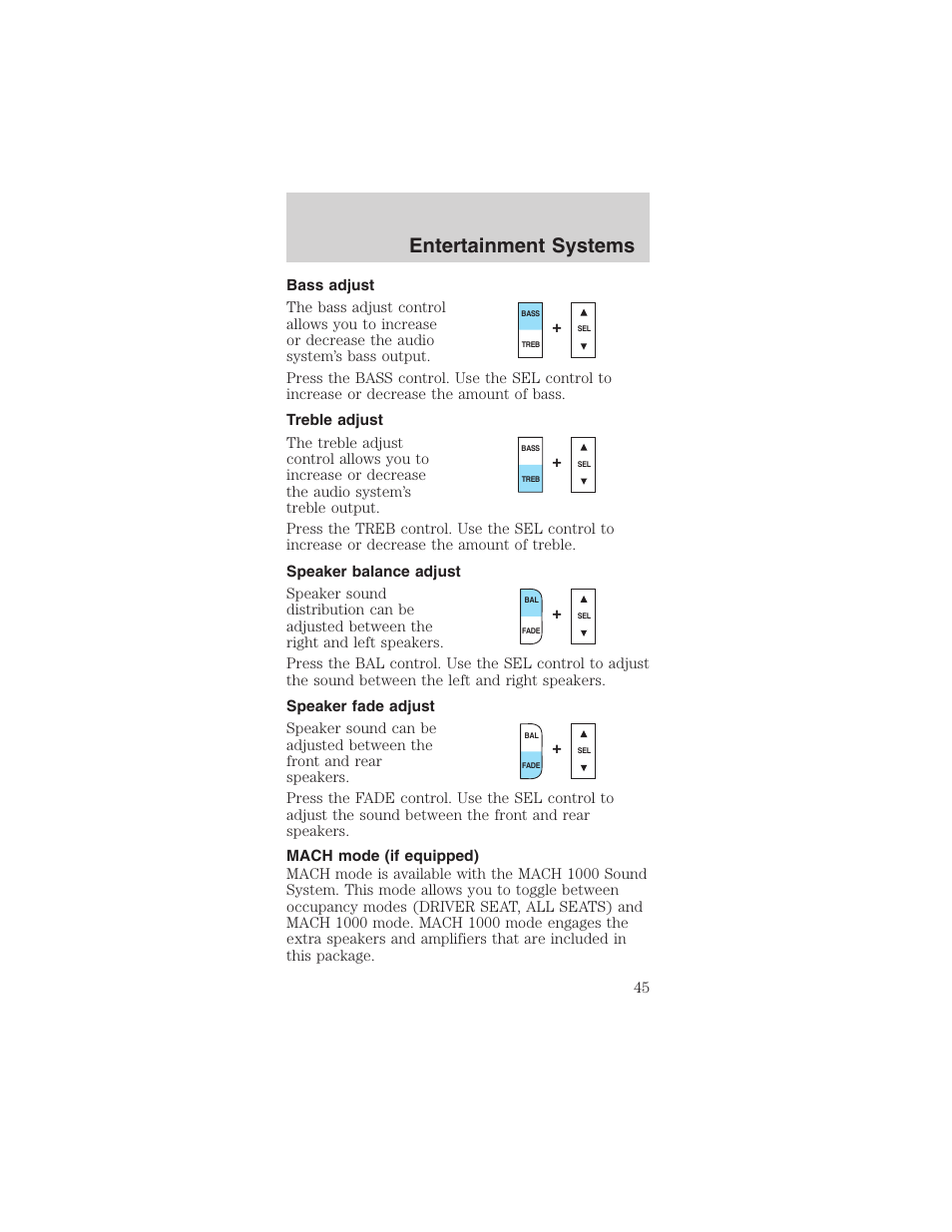 Entertainment systems | FORD 2003 Mustang v.1 User Manual | Page 45 / 256