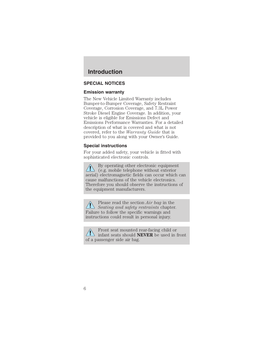 Introduction | FORD 2003 Mustang v.1 User Manual | Page 6 / 256