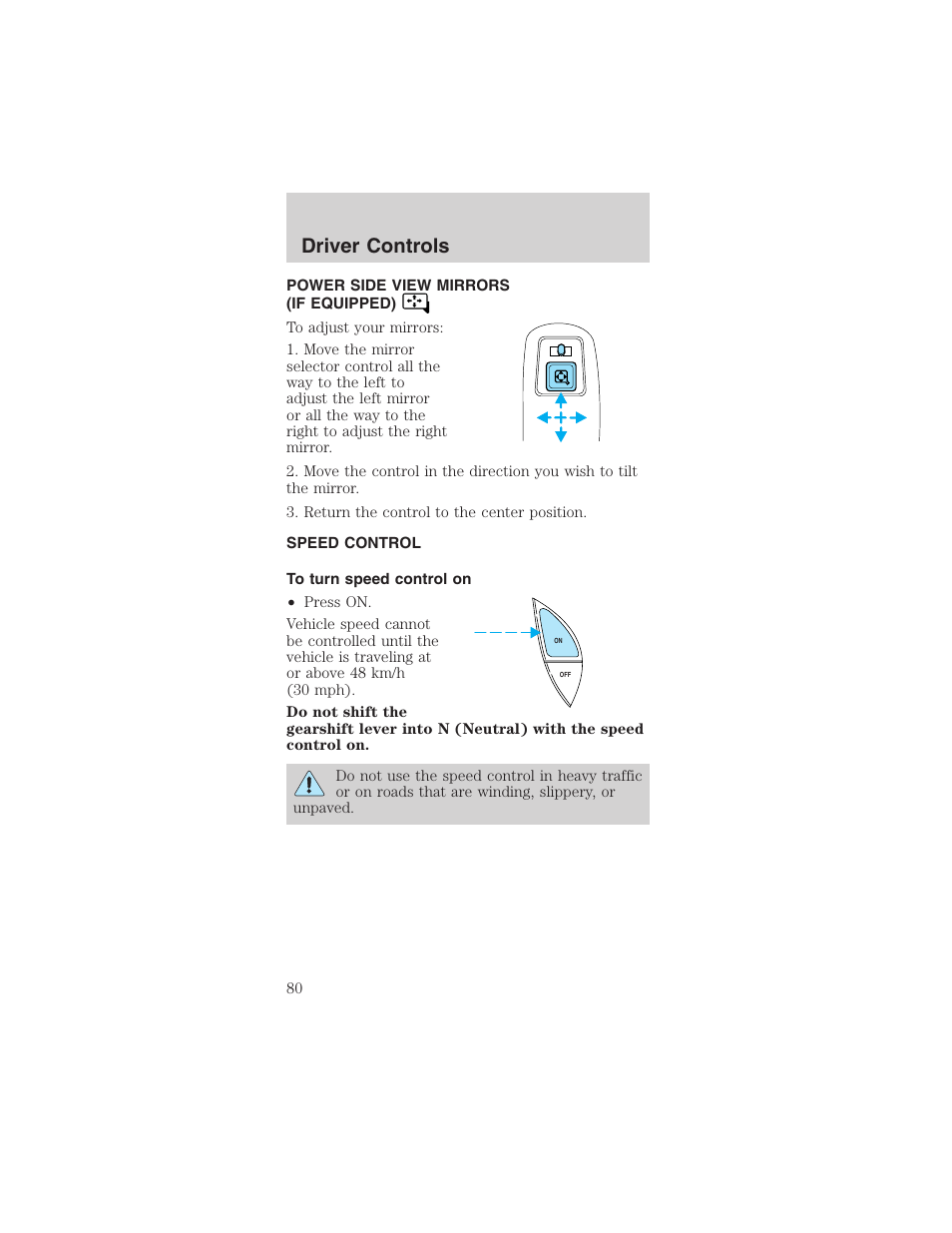 Driver controls | FORD 2003 Mustang v.1 User Manual | Page 80 / 256