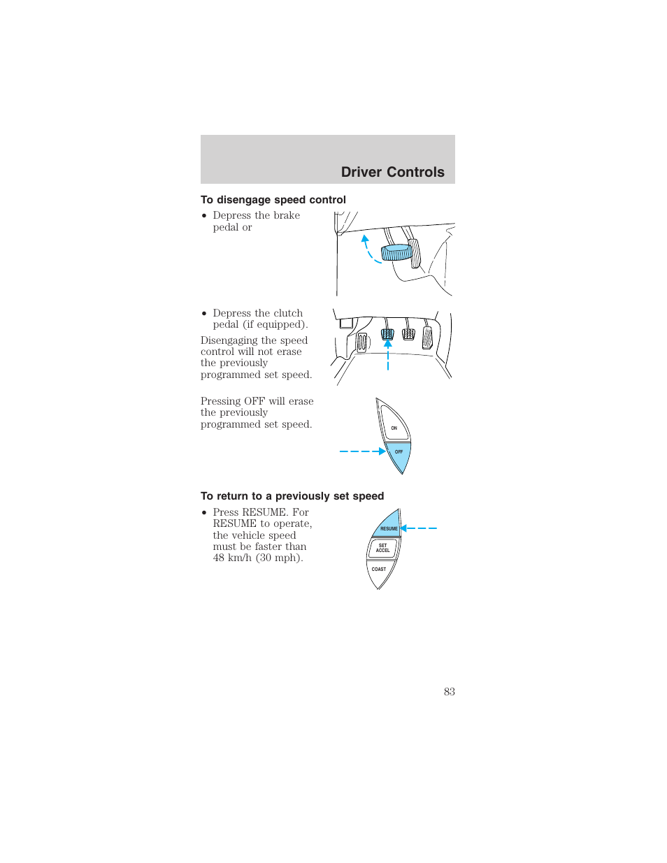 Driver controls | FORD 2003 Mustang v.1 User Manual | Page 83 / 256