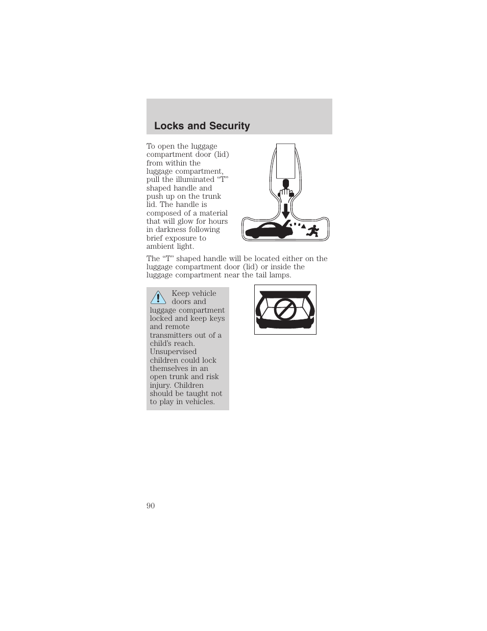 Locks and security | FORD 2003 Mustang v.1 User Manual | Page 90 / 256