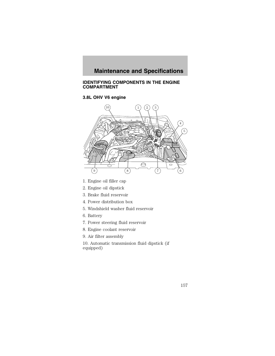 Maintenance and specifications | FORD 2003 Mustang v.2 User Manual | Page 157 / 216