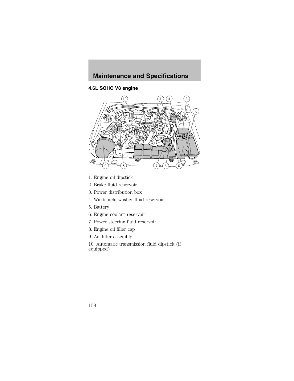 Maintenance and specifications | FORD 2003 Mustang v.2 User Manual | Page 158 / 216