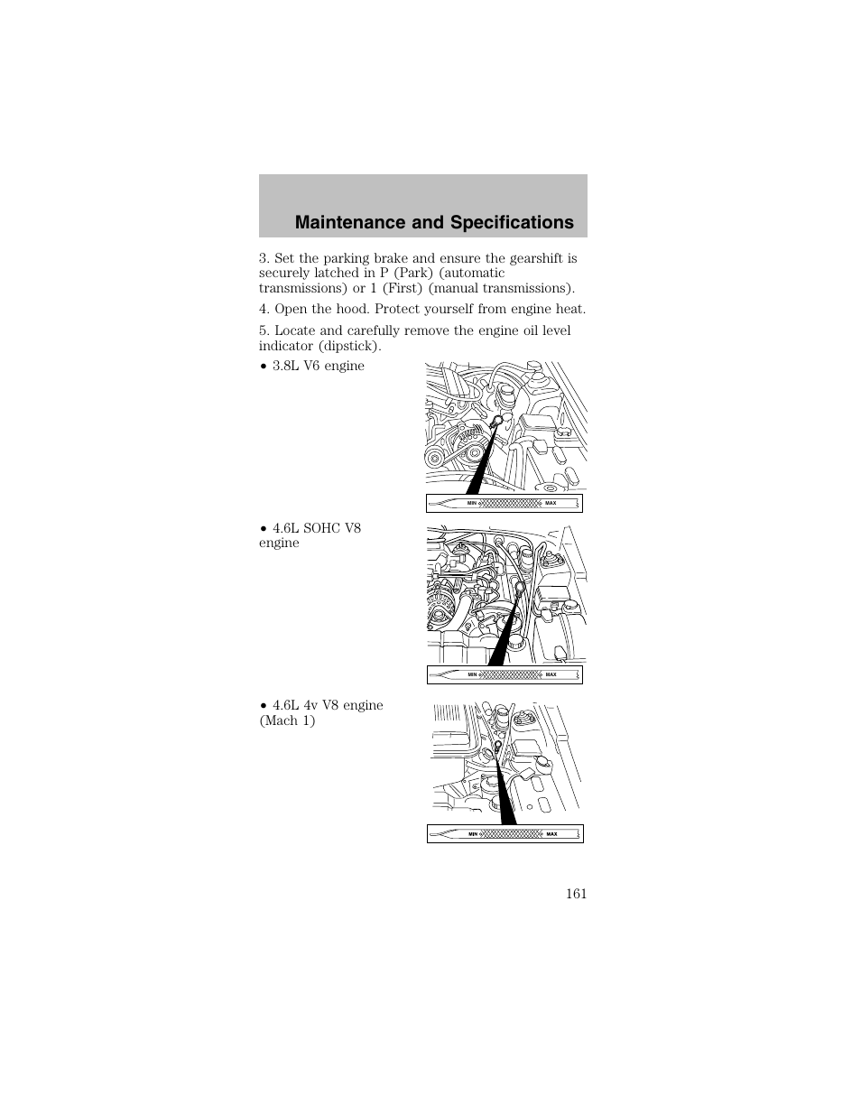 Maintenance and specifications | FORD 2003 Mustang v.2 User Manual | Page 161 / 216