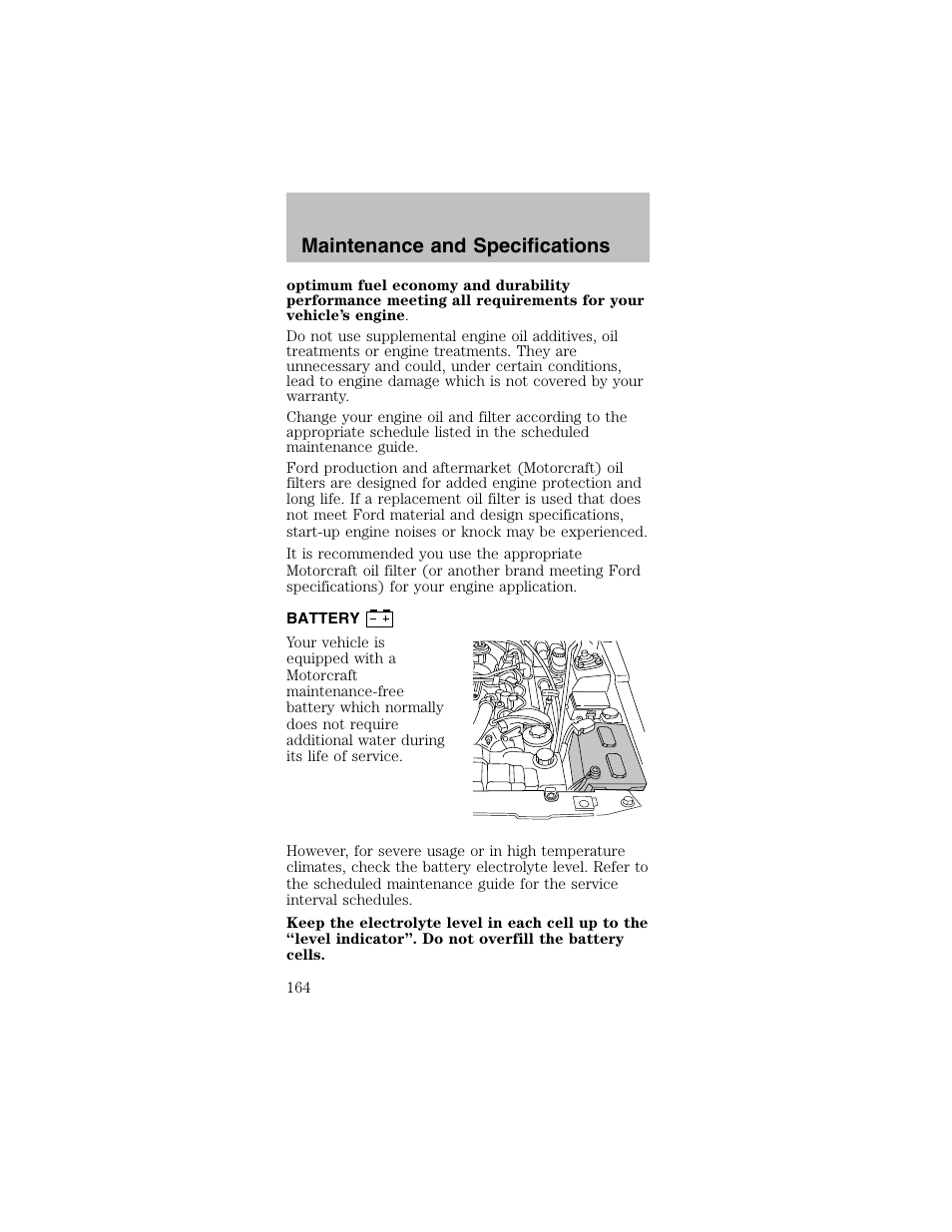 Maintenance and specifications | FORD 2003 Mustang v.2 User Manual | Page 164 / 216