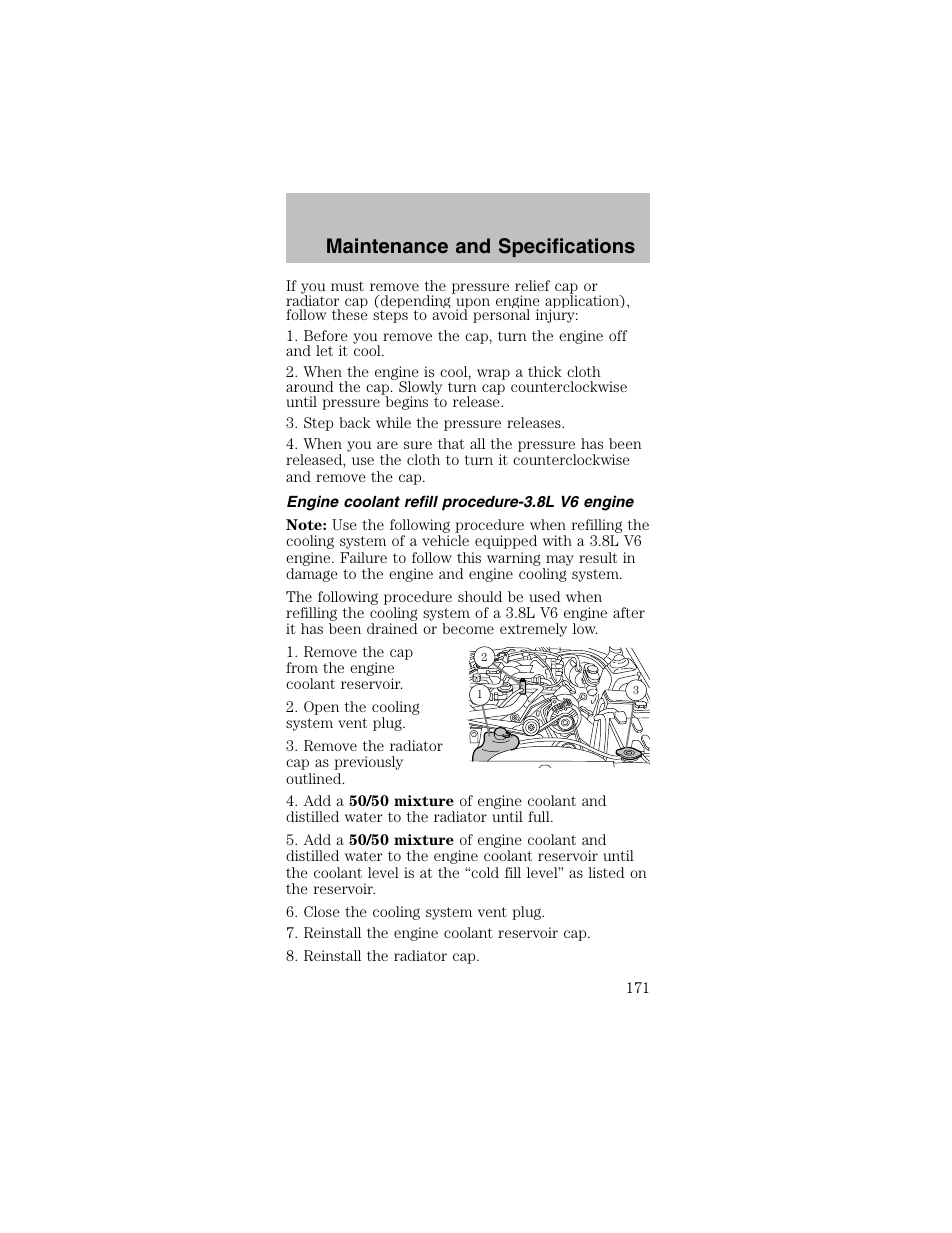 Maintenance and specifications | FORD 2003 Mustang v.2 User Manual | Page 171 / 216