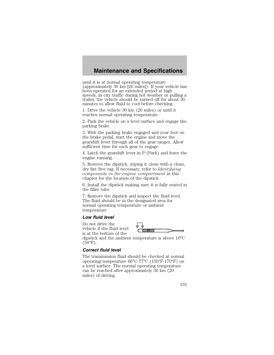 Maintenance and specifications | FORD 2003 Mustang v.2 User Manual | Page 191 / 216