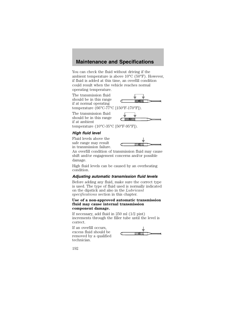 Maintenance and specifications | FORD 2003 Mustang v.2 User Manual | Page 192 / 216