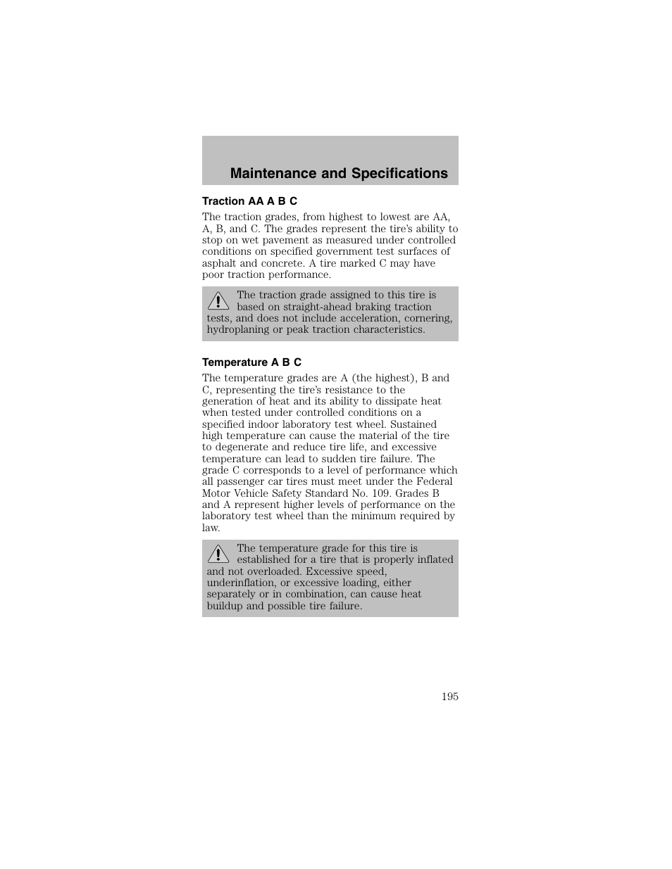 Maintenance and specifications | FORD 2003 Mustang v.2 User Manual | Page 195 / 216