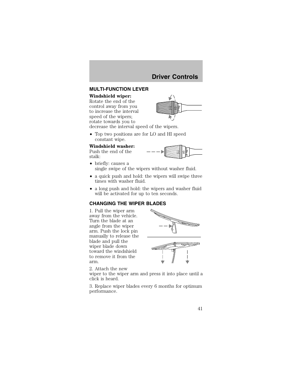 Driver controls | FORD 2003 Mustang v.2 User Manual | Page 41 / 216
