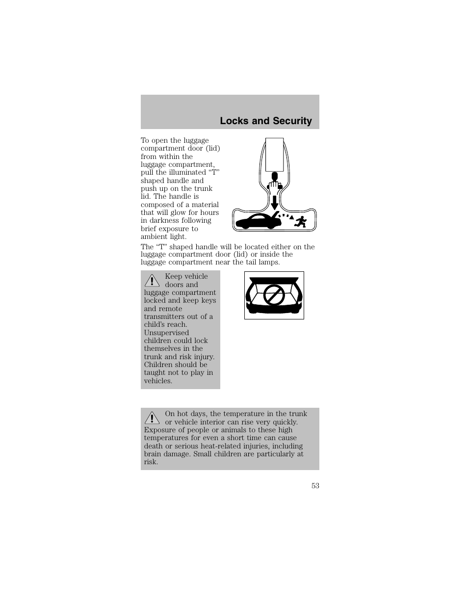 Locks and security | FORD 2003 Mustang v.2 User Manual | Page 53 / 216