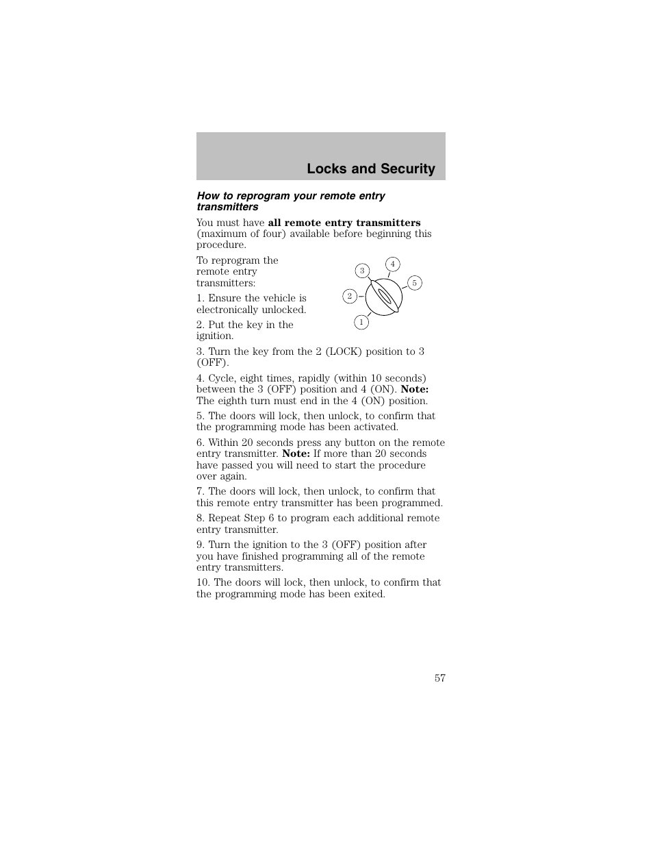 Locks and security | FORD 2003 Mustang v.2 User Manual | Page 57 / 216