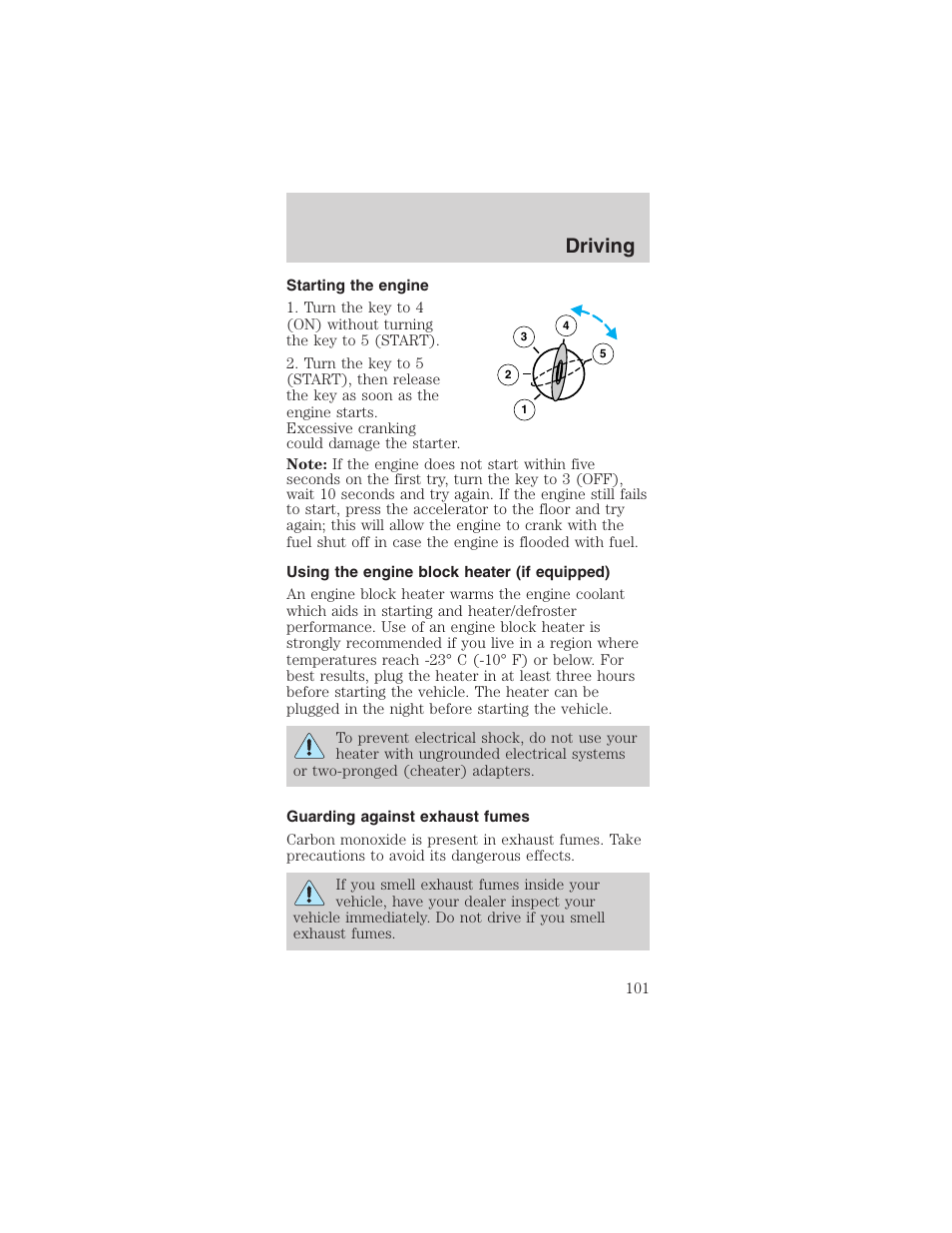 Driving | FORD 2003 Mustang v.3 User Manual | Page 101 / 216