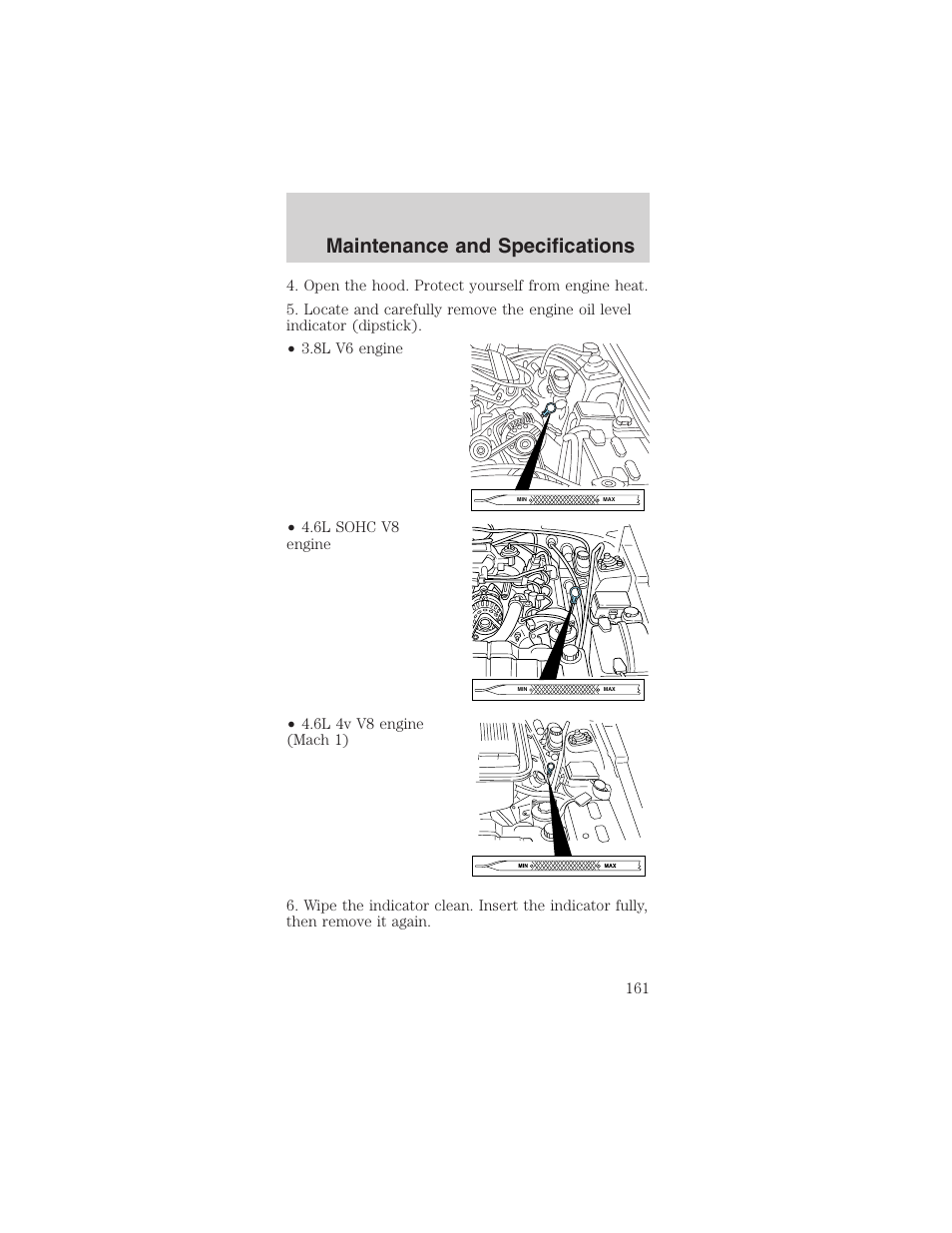 Maintenance and specifications | FORD 2003 Mustang v.3 User Manual | Page 161 / 216