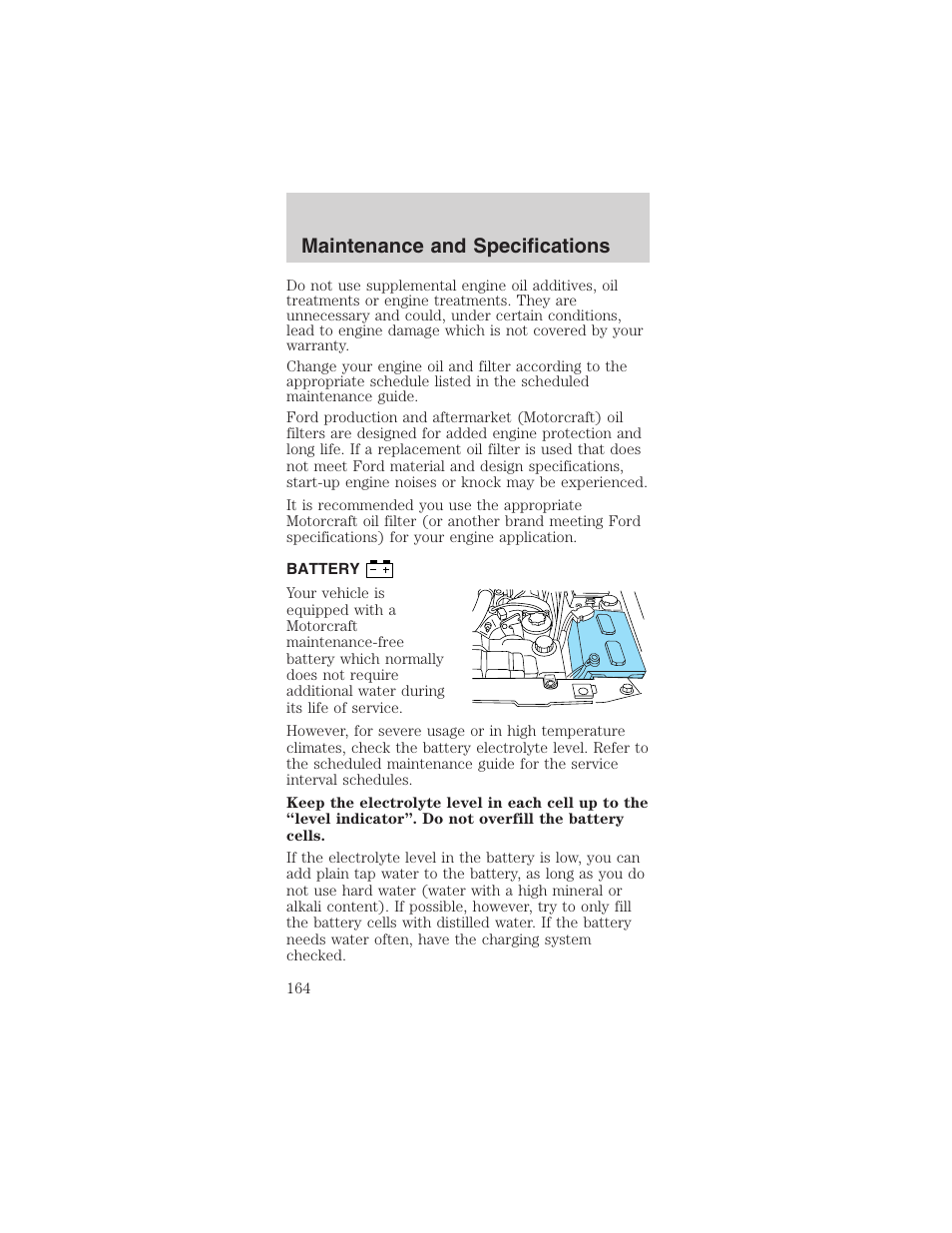 Maintenance and specifications | FORD 2003 Mustang v.3 User Manual | Page 164 / 216