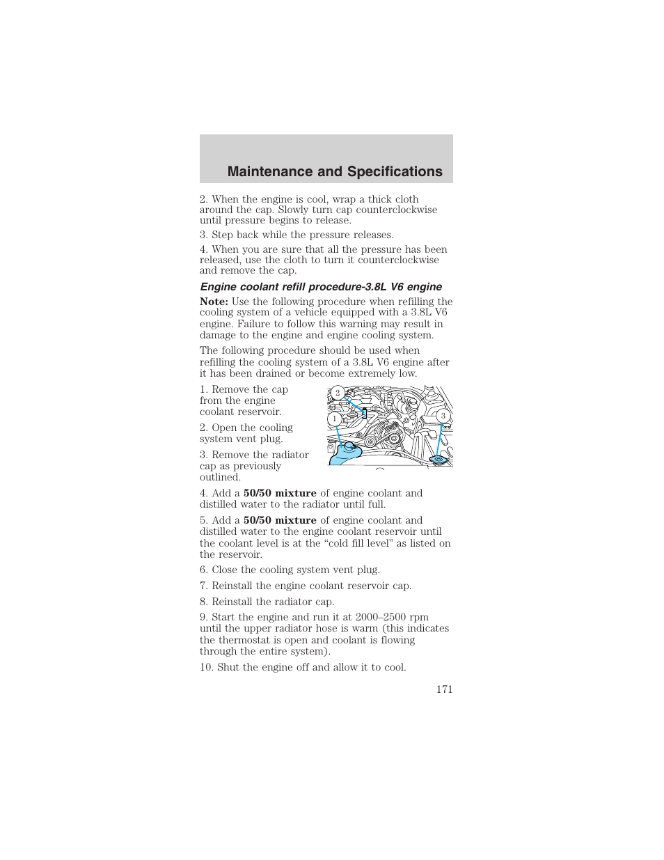 Maintenance and specifications | FORD 2003 Mustang v.3 User Manual | Page 171 / 216