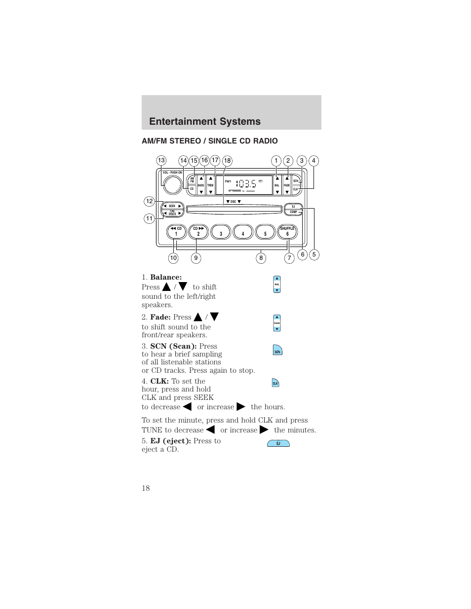 Entertainment systems | FORD 2003 Mustang v.3 User Manual | Page 18 / 216