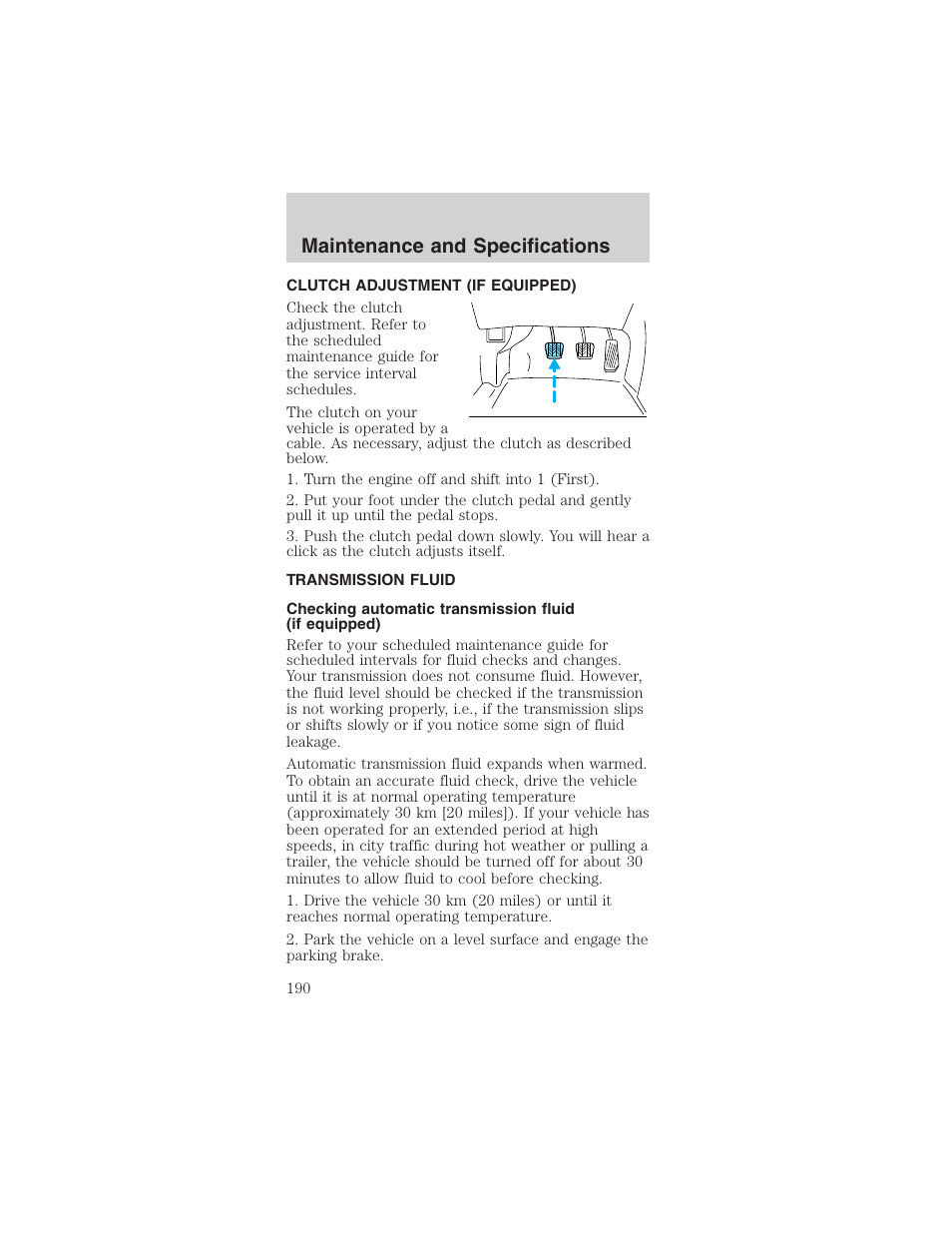 Maintenance and specifications | FORD 2003 Mustang v.3 User Manual | Page 190 / 216