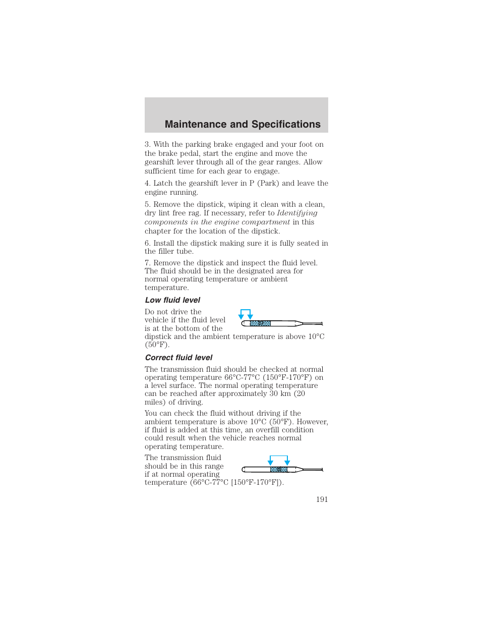 Maintenance and specifications | FORD 2003 Mustang v.3 User Manual | Page 191 / 216