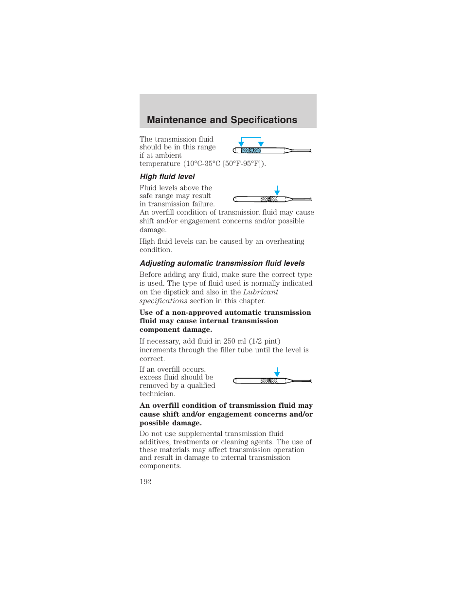 Maintenance and specifications | FORD 2003 Mustang v.3 User Manual | Page 192 / 216