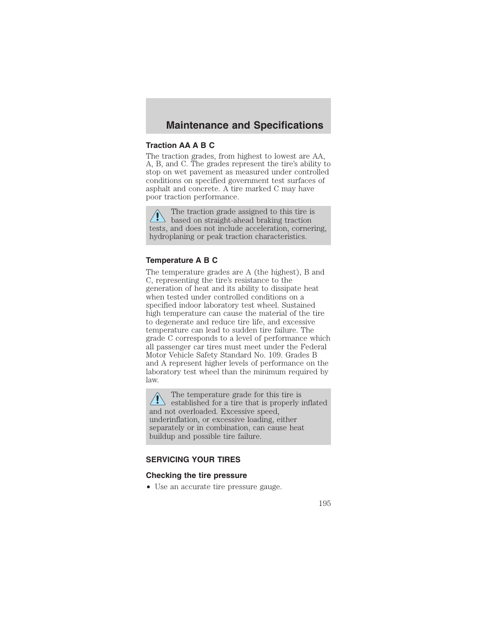 Maintenance and specifications | FORD 2003 Mustang v.3 User Manual | Page 195 / 216