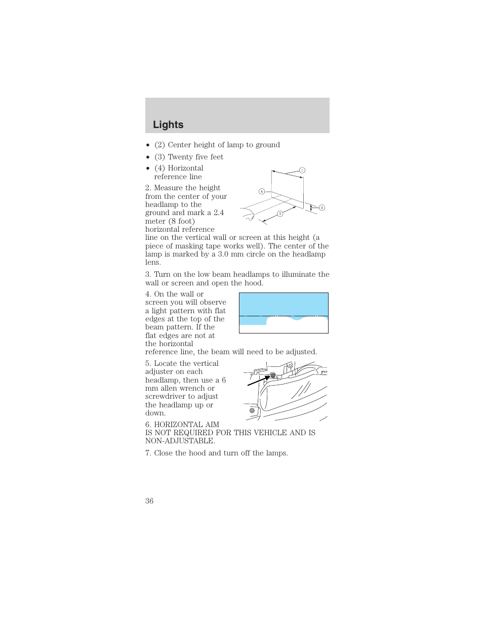 Lights | FORD 2003 Mustang v.3 User Manual | Page 36 / 216