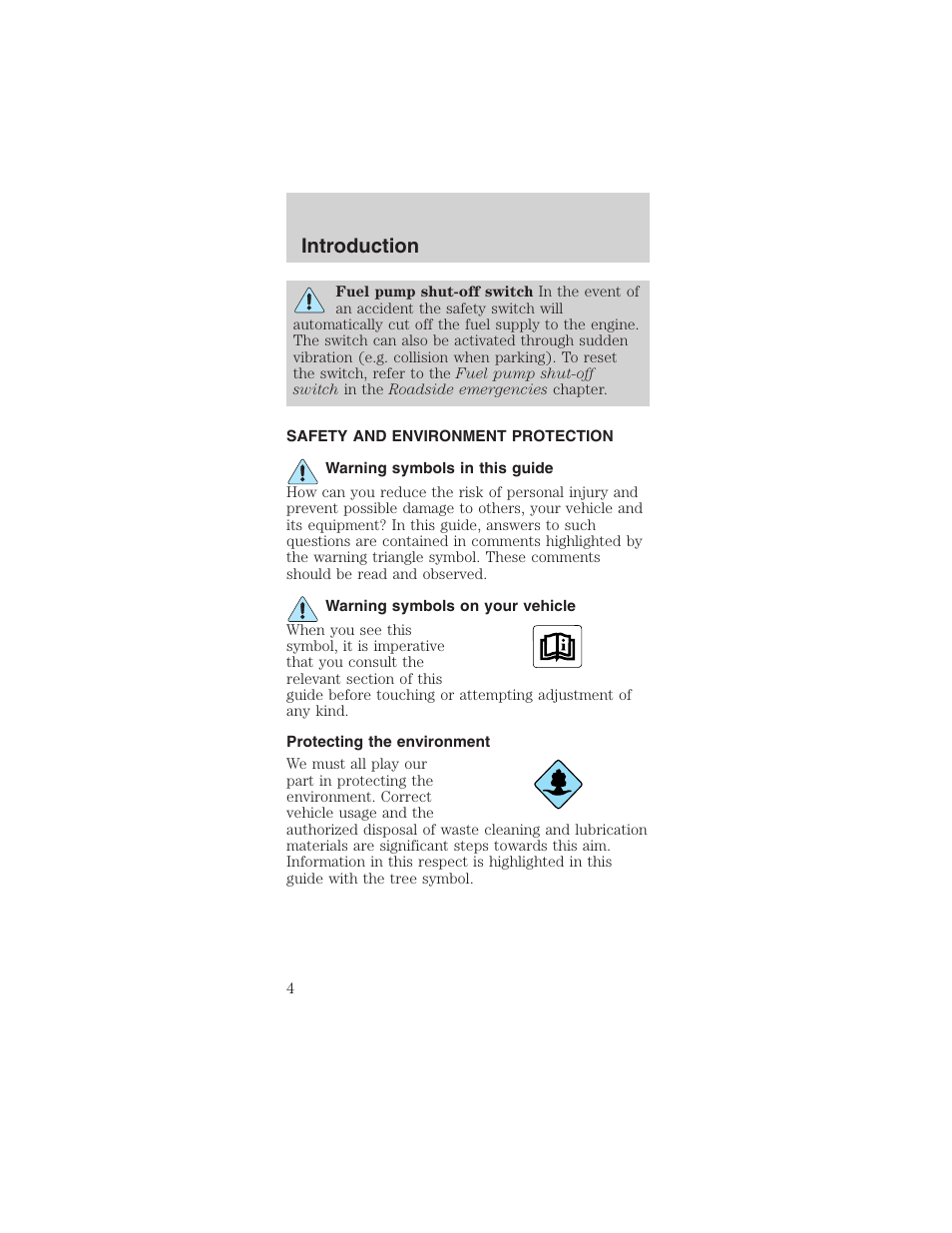 Introduction | FORD 2003 Mustang v.3 User Manual | Page 4 / 216