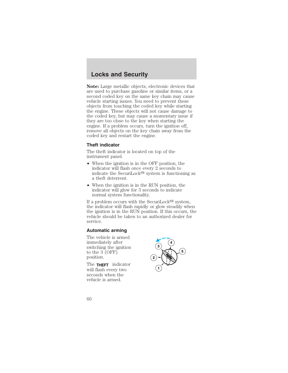 Locks and security | FORD 2003 Mustang v.3 User Manual | Page 60 / 216
