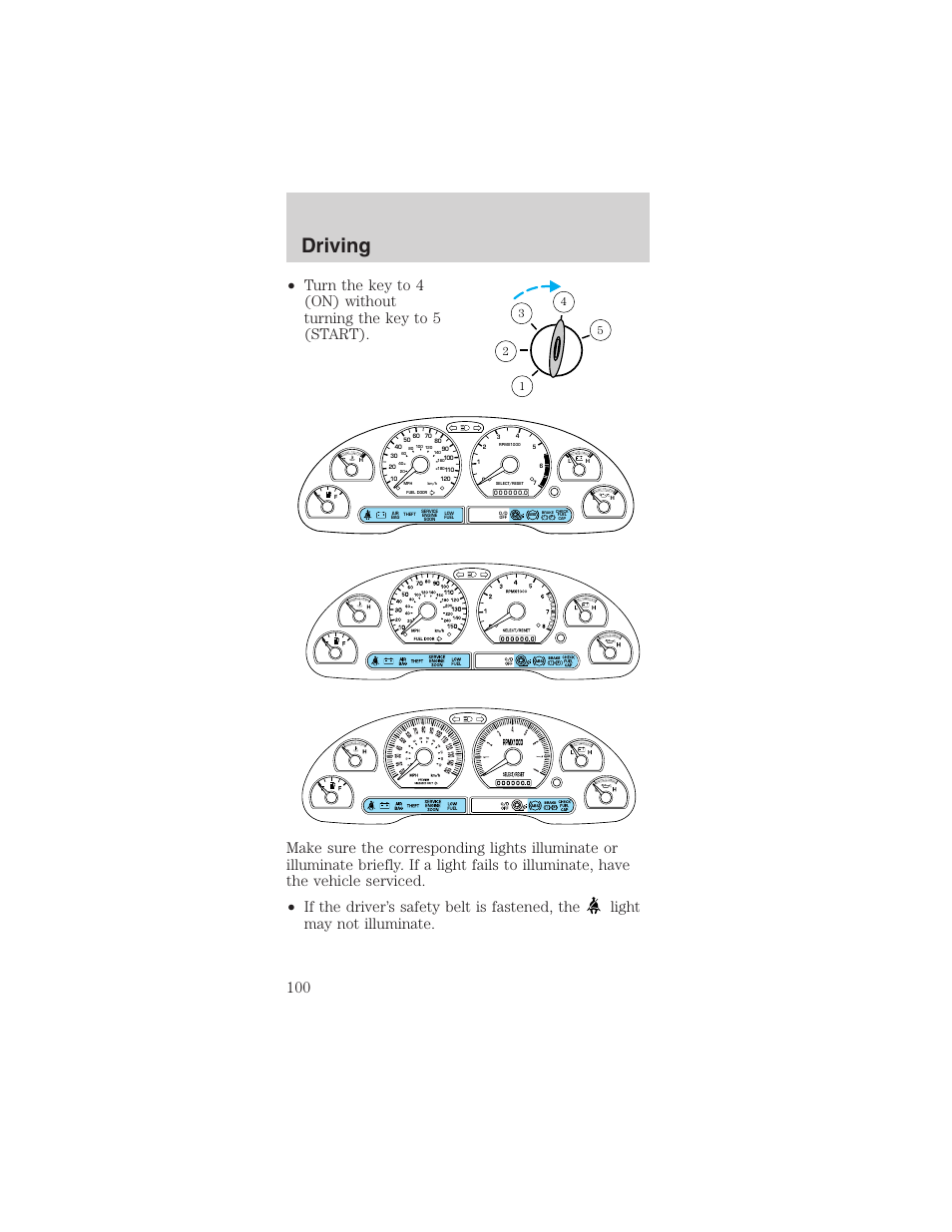 Driving | FORD 2003 Mustang v.4 User Manual | Page 100 / 216