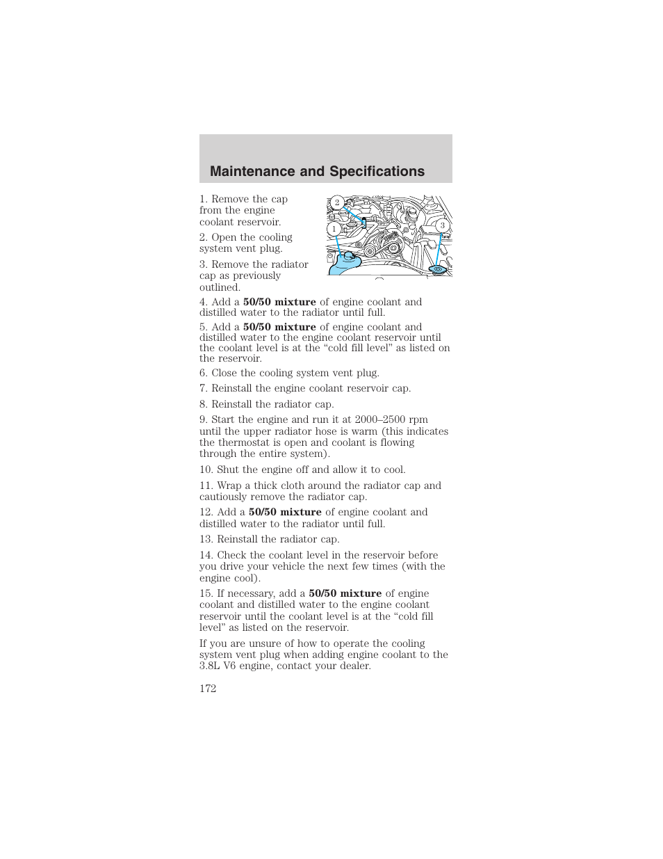 Maintenance and specifications | FORD 2003 Mustang v.4 User Manual | Page 172 / 216