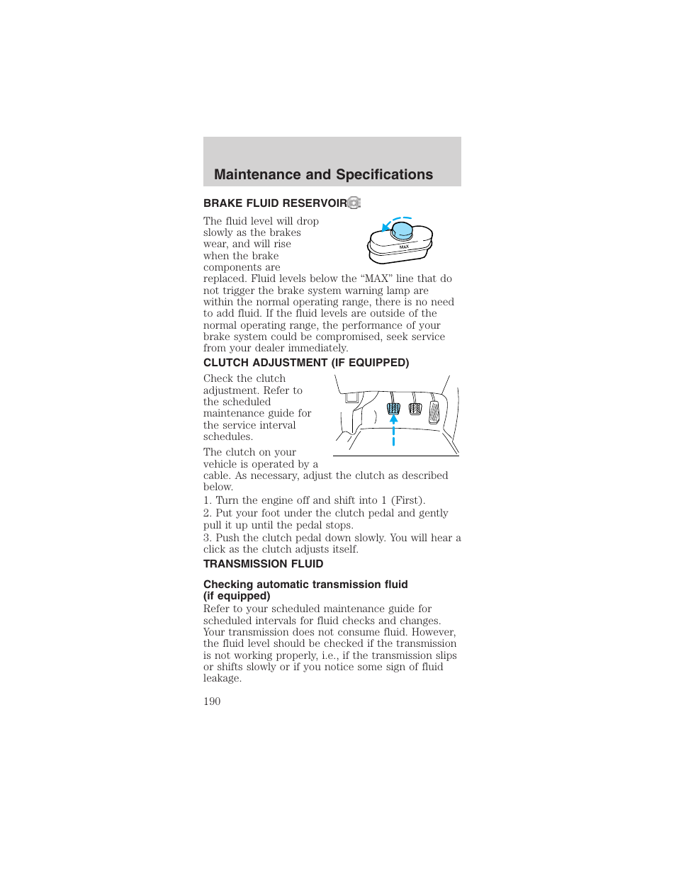 Maintenance and specifications | FORD 2003 Mustang v.4 User Manual | Page 190 / 216