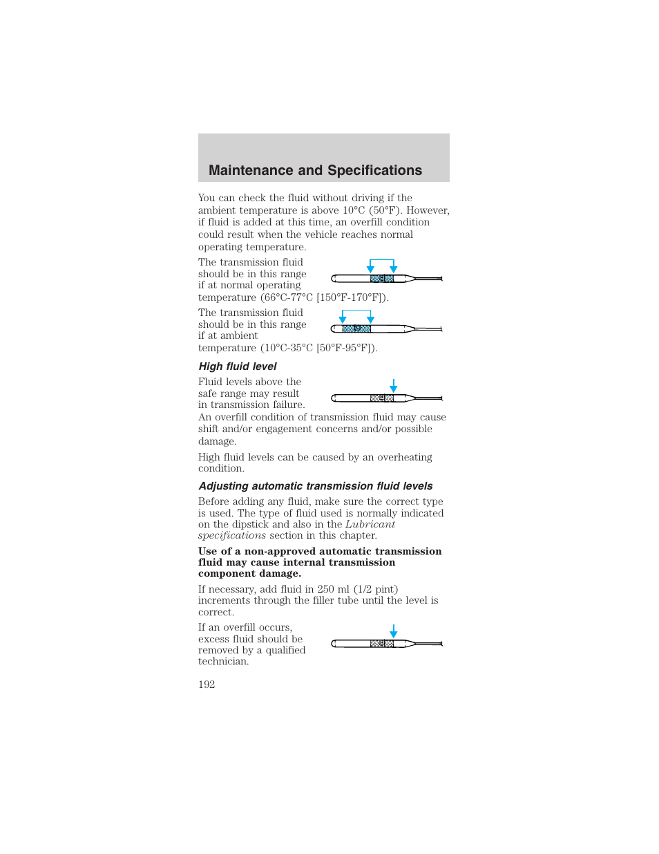 Maintenance and specifications | FORD 2003 Mustang v.4 User Manual | Page 192 / 216