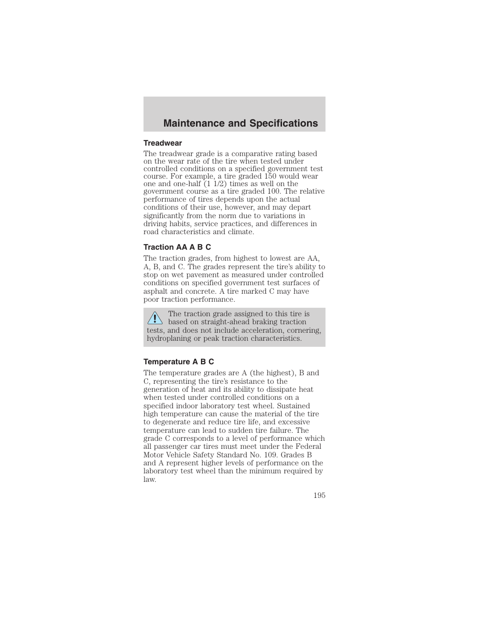 Maintenance and specifications | FORD 2003 Mustang v.4 User Manual | Page 195 / 216