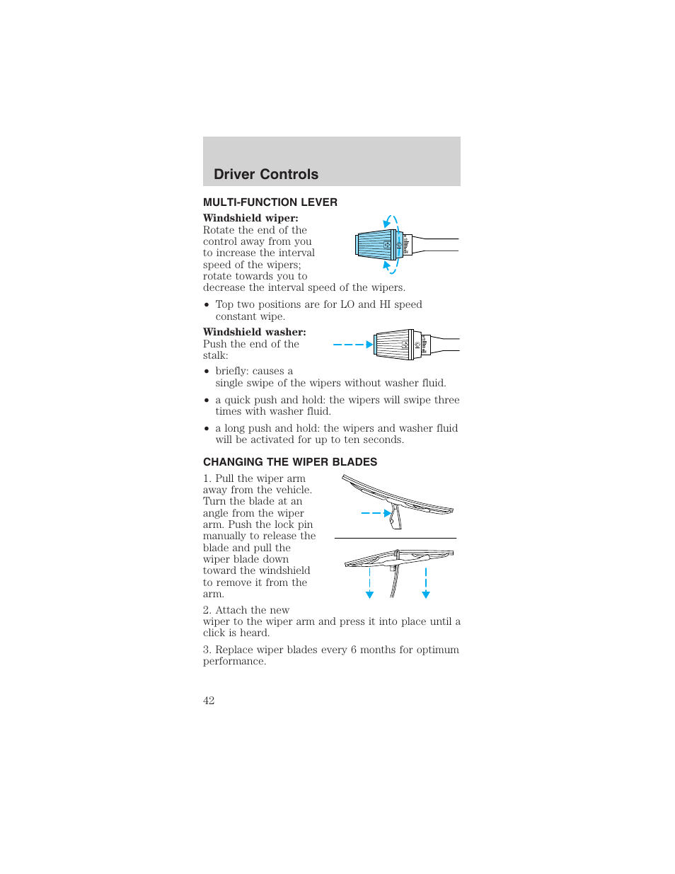 Driver controls | FORD 2003 Mustang v.4 User Manual | Page 42 / 216