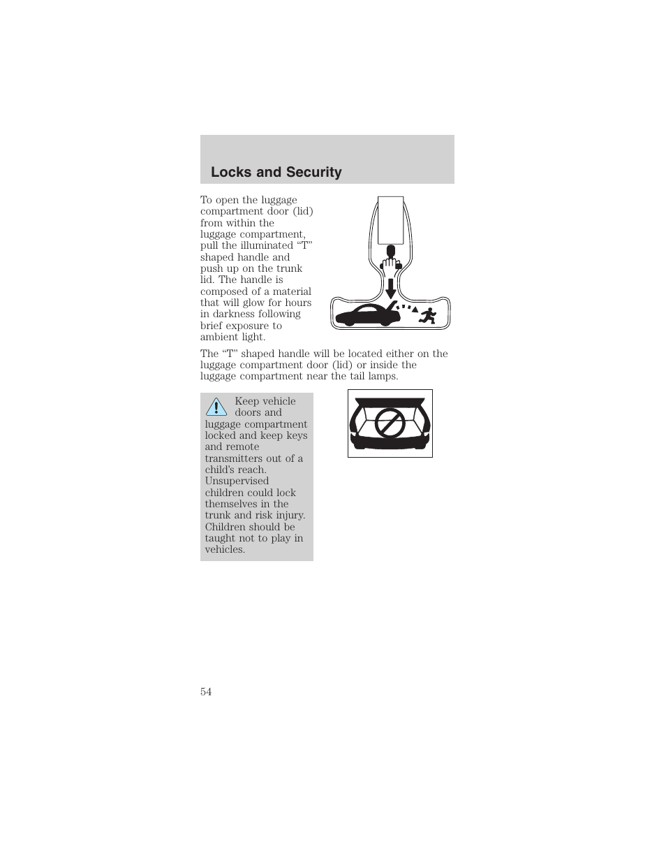 Locks and security | FORD 2003 Mustang v.4 User Manual | Page 54 / 216