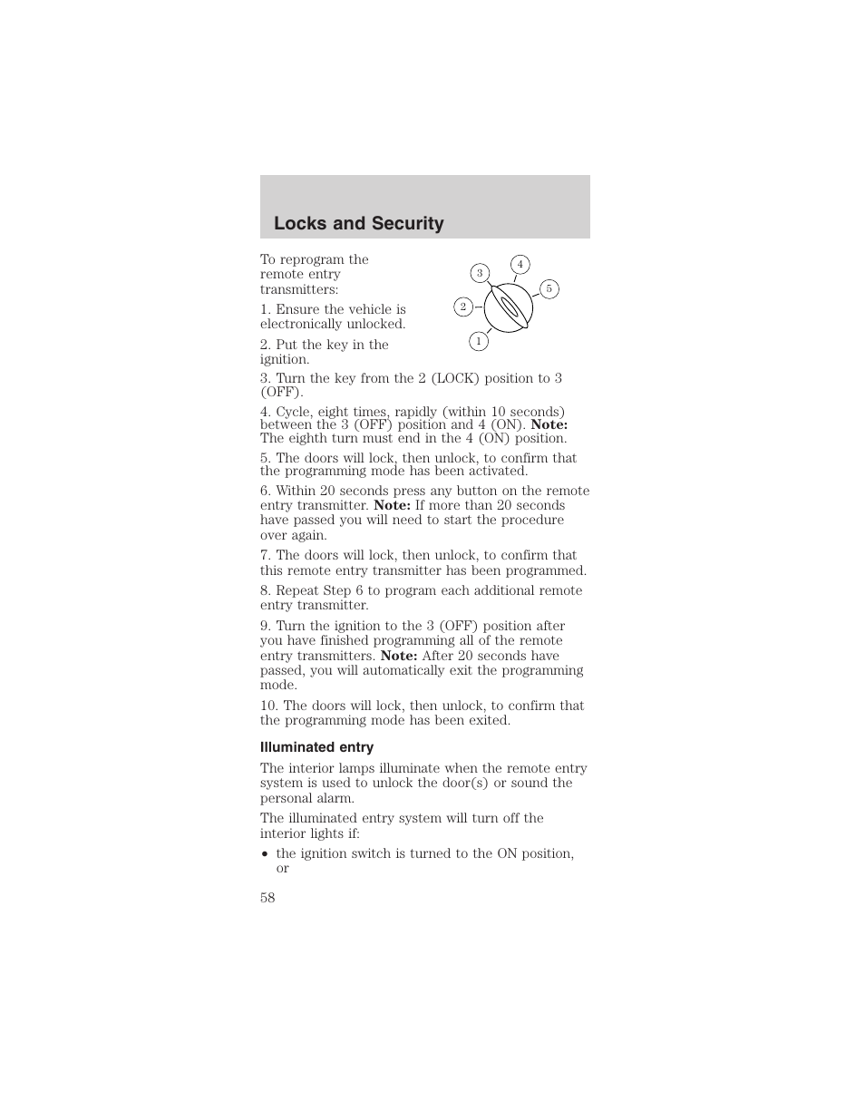 Locks and security | FORD 2003 Mustang v.4 User Manual | Page 58 / 216