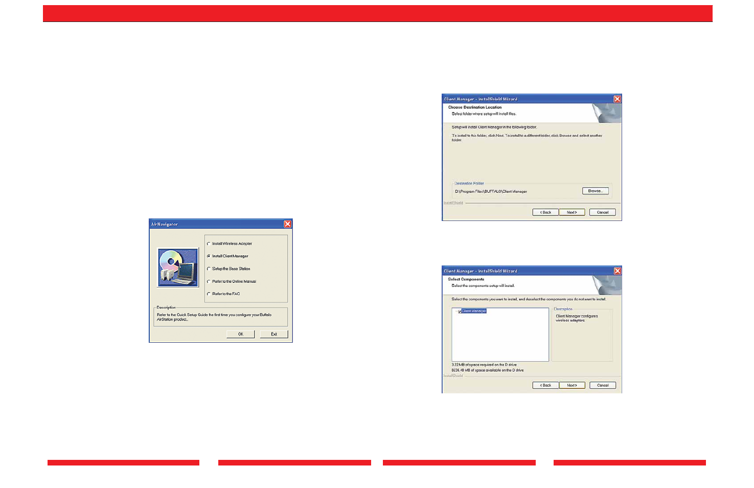Client manager, Installing client manager | Buffalo Technology WLI-CB-G54A User Manual | Page 5 / 14