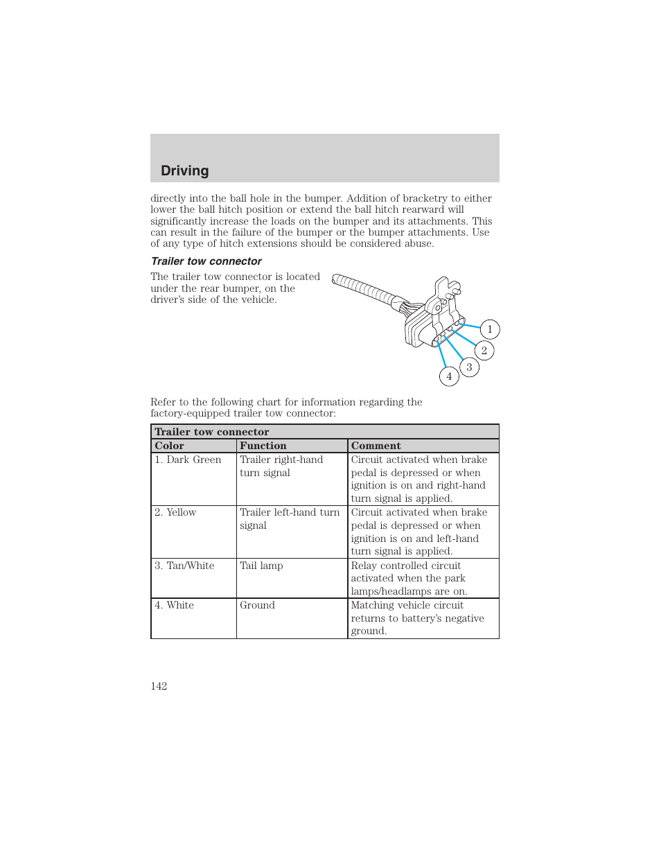 Driving | FORD 2003 Ranger v.1 User Manual | Page 142 / 248