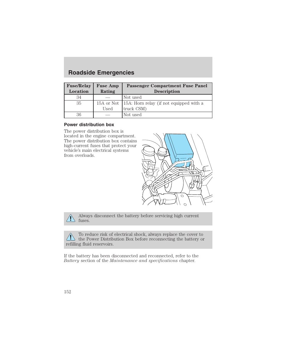 Roadside emergencies | FORD 2003 Ranger v.1 User Manual | Page 152 / 248