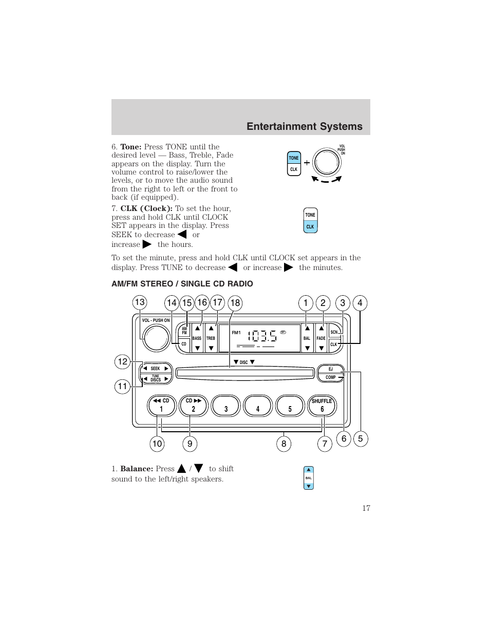 Entertainment systems | FORD 2003 Ranger v.1 User Manual | Page 17 / 248