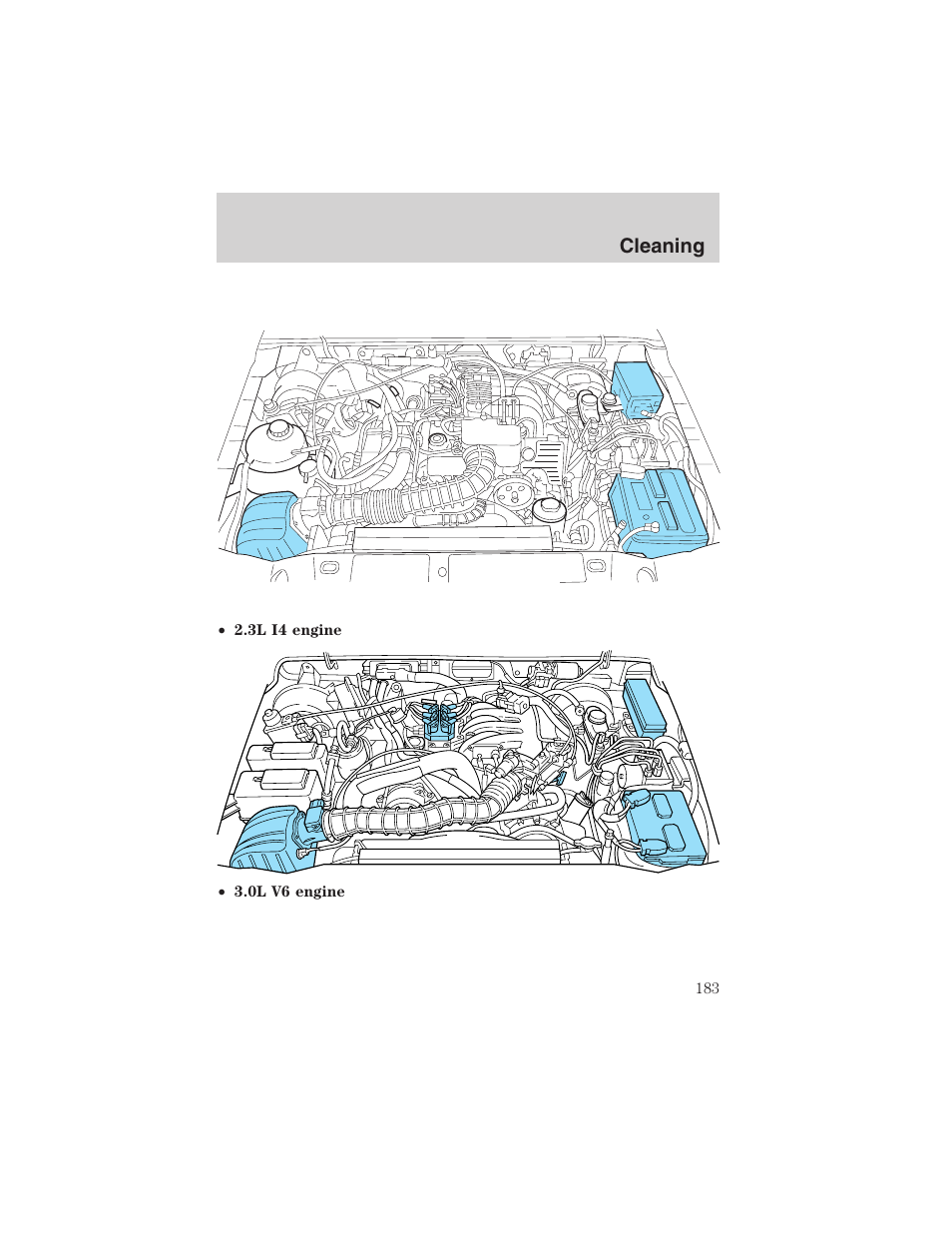 Cleaning | FORD 2003 Ranger v.1 User Manual | Page 183 / 248