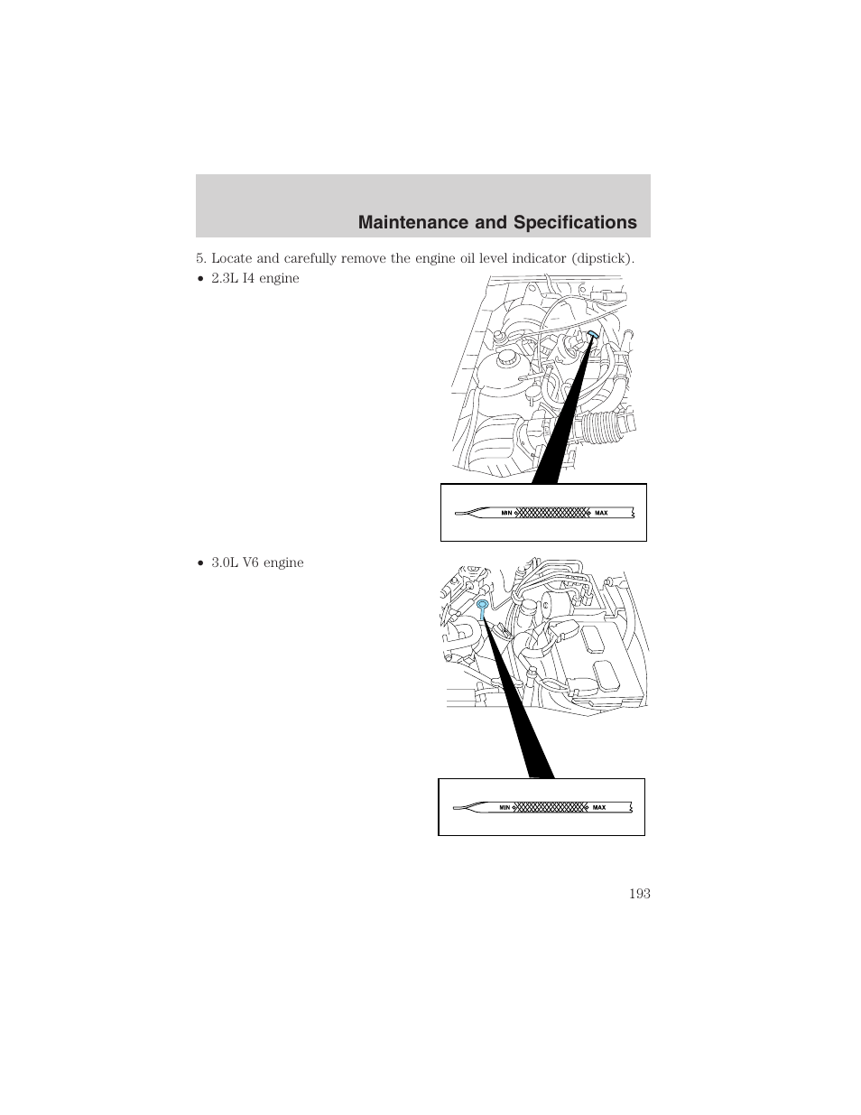 Maintenance and specifications | FORD 2003 Ranger v.1 User Manual | Page 193 / 248