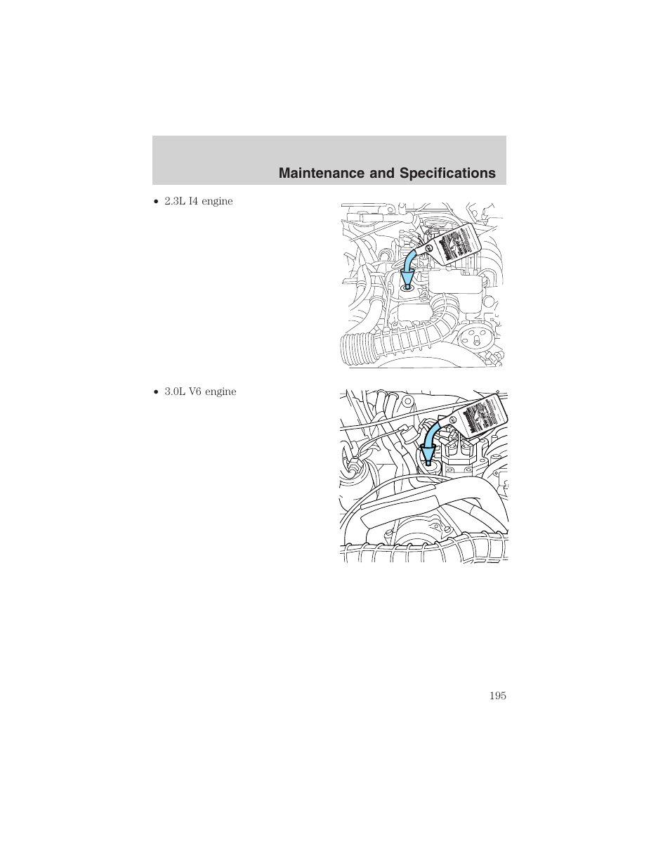 Maintenance and specifications | FORD 2003 Ranger v.1 User Manual | Page 195 / 248