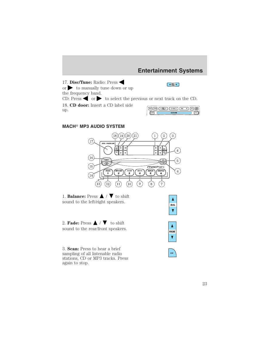 Entertainment systems | FORD 2003 Ranger v.1 User Manual | Page 23 / 248