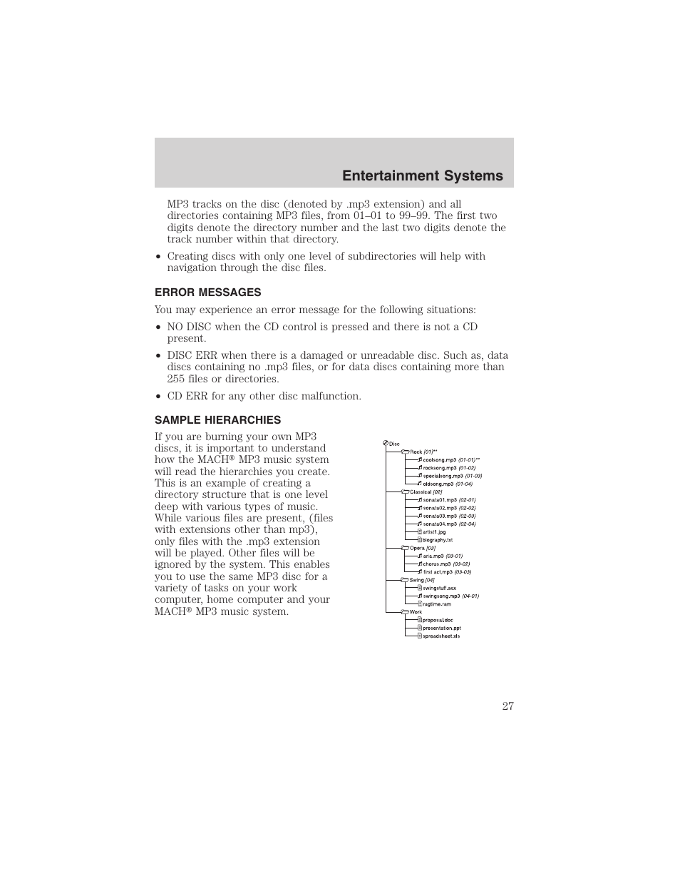 Entertainment systems | FORD 2003 Ranger v.1 User Manual | Page 27 / 248