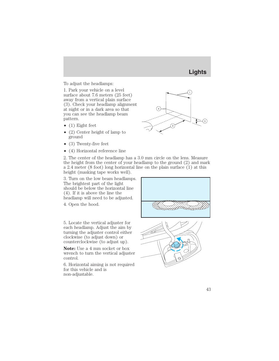 Lights | FORD 2003 Ranger v.1 User Manual | Page 43 / 248