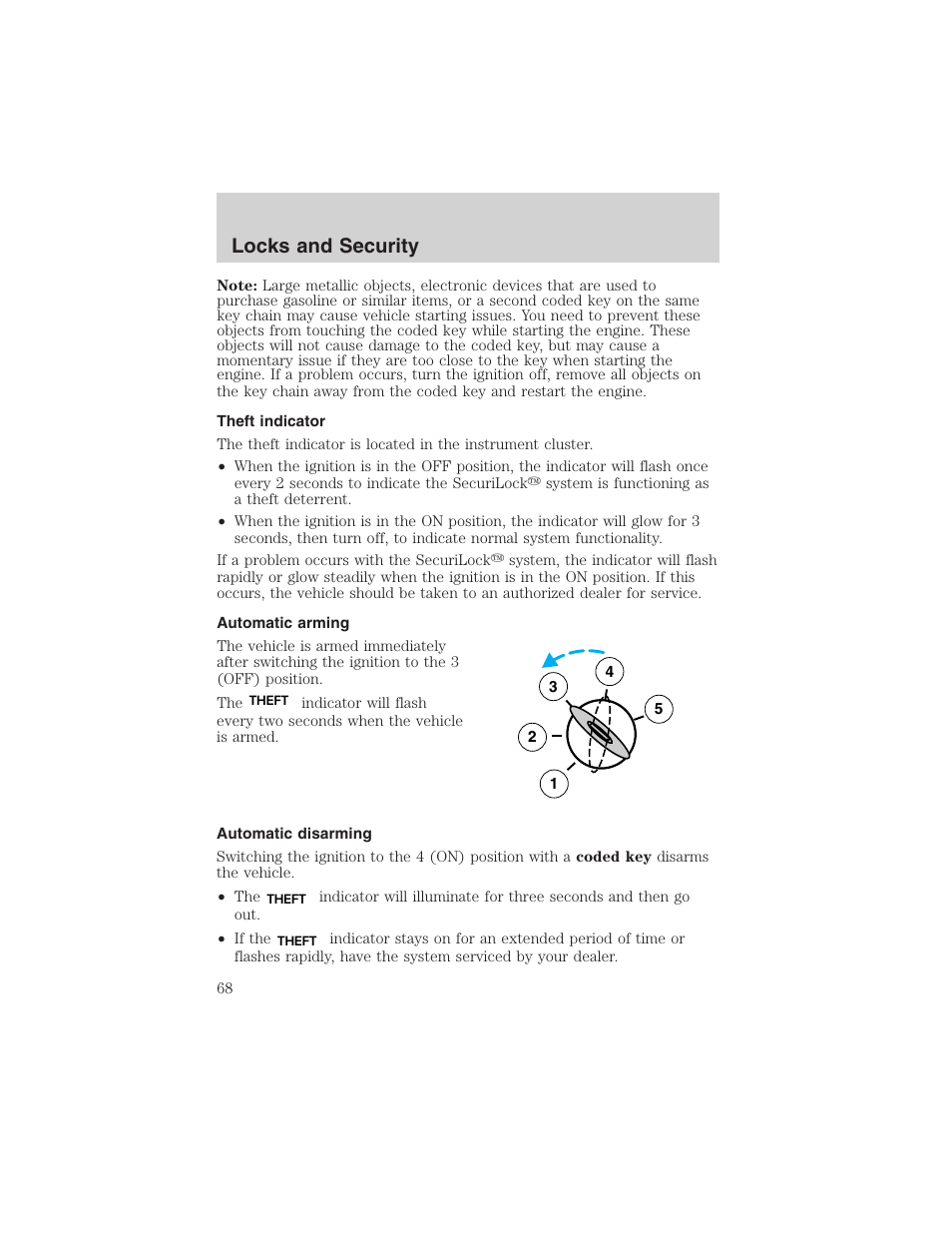 Locks and security | FORD 2003 Ranger v.1 User Manual | Page 68 / 248