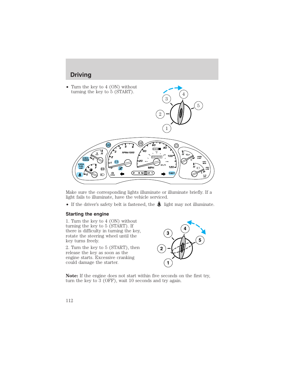 Driving | FORD 2003 Ranger v.2 User Manual | Page 112 / 248